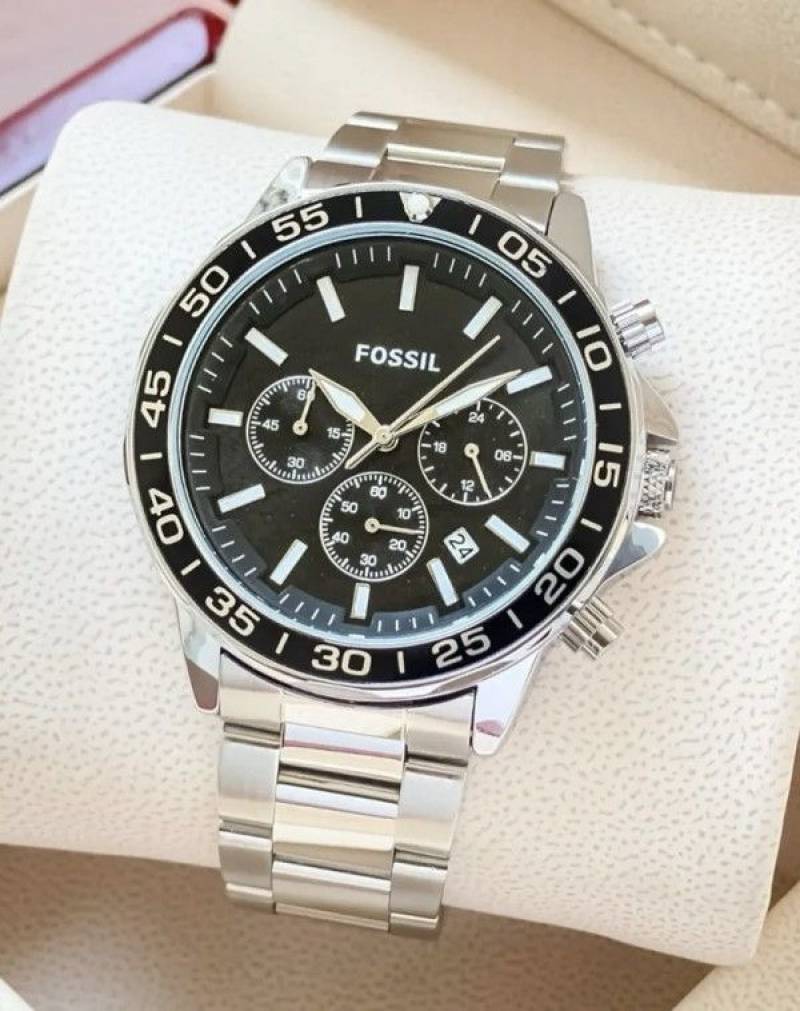 Fossi_l Bannon Silver Black Watch