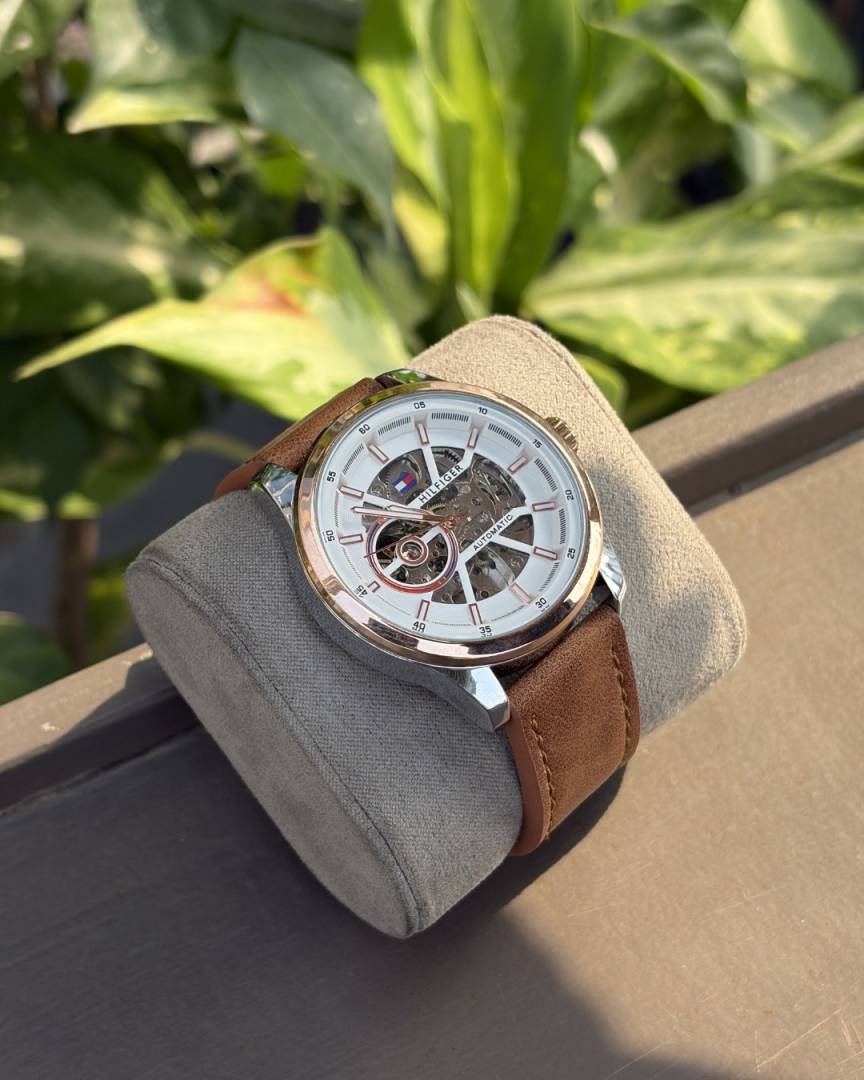 Tommy_hilfiger Automatic Leather LightBrown-Copper-White
