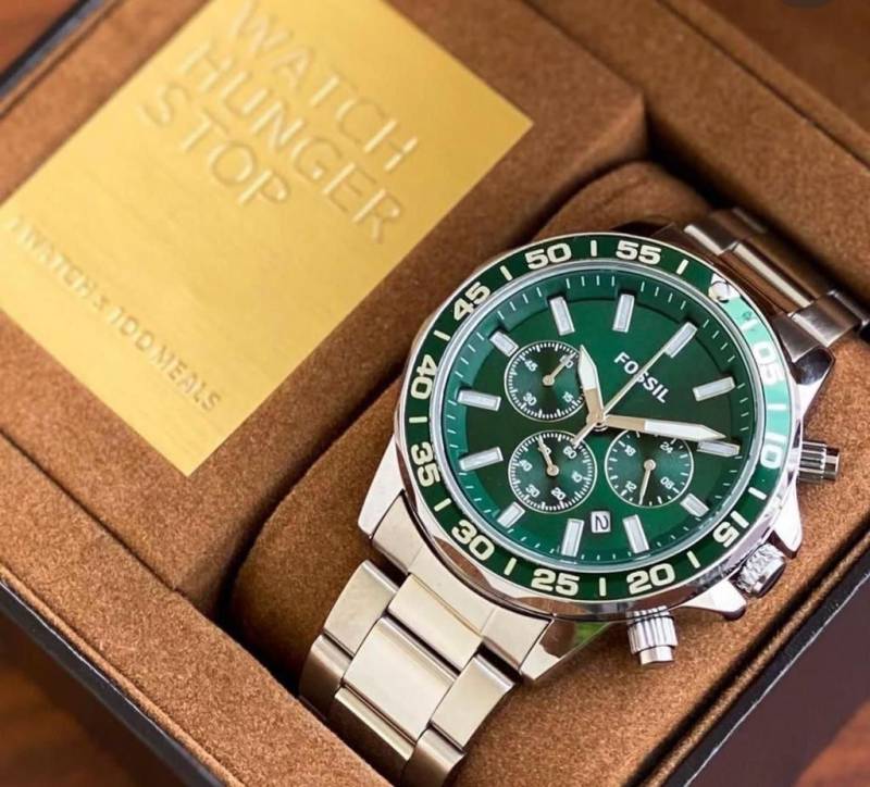 Fossi_l Bannon Silver Green Watch