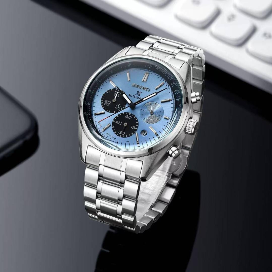 Seiko Prospex Chronograph Silver-Skyblue