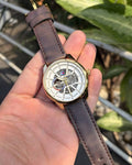 Tommy_hilfiger Automatic Leather DarkBrown-Gold-White