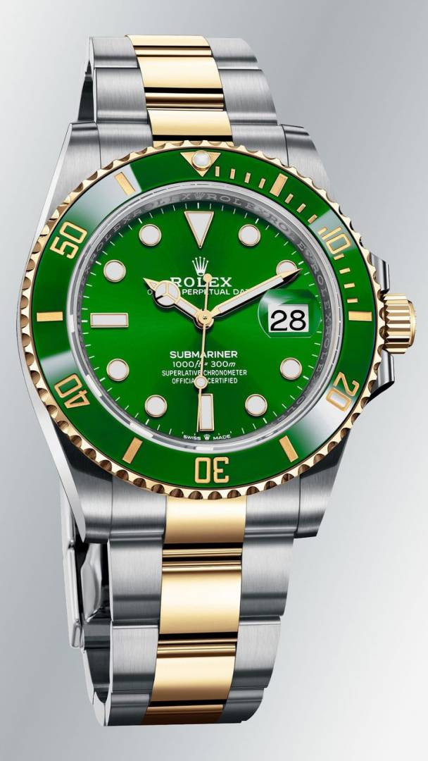 Role_x Oyster Perpetual Submarine 2Ton-Gold-Green