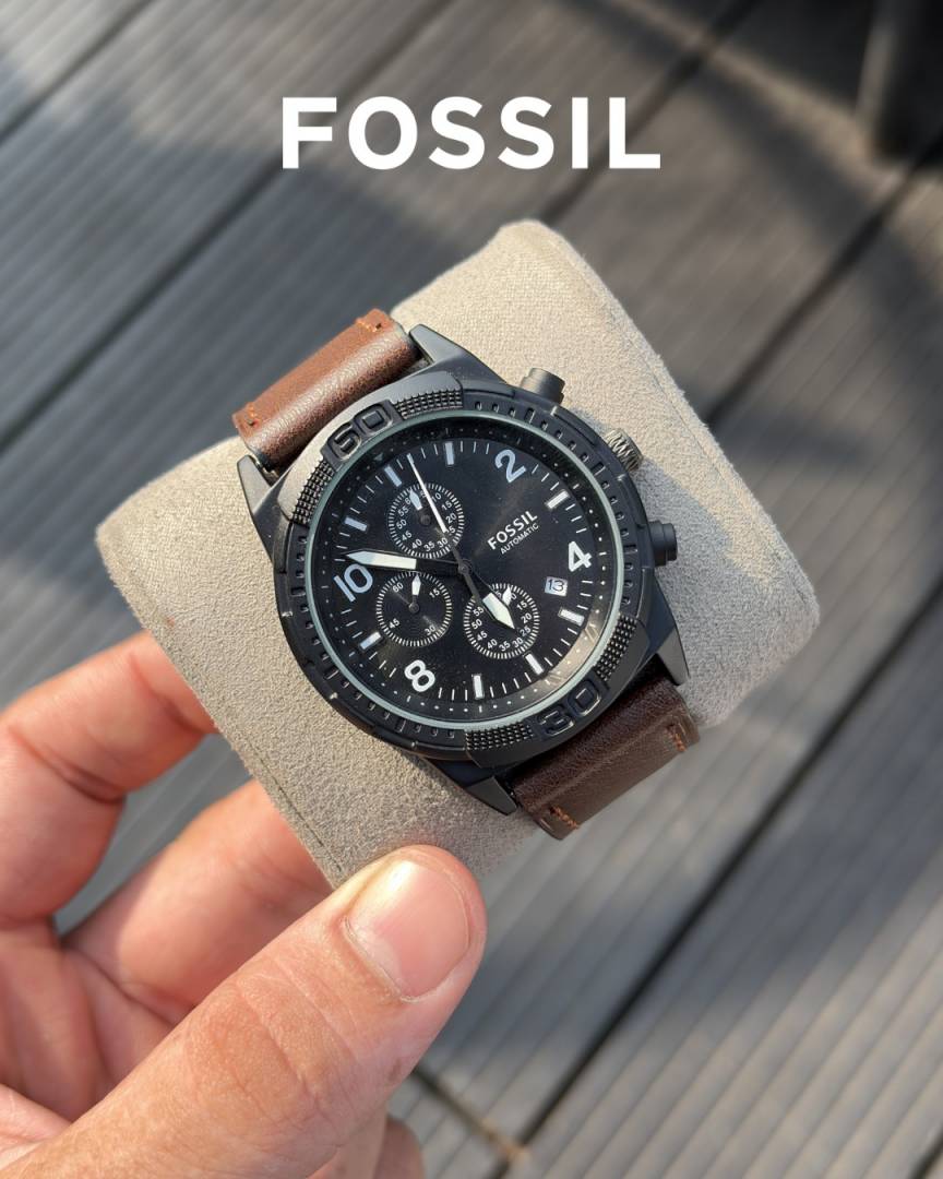Fossi_l Bronson Chronograph Luggage Leather